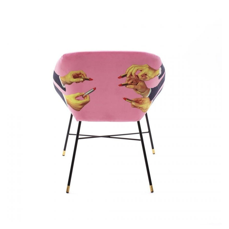 Sedia Imbottita Toiletpaper - Lipsticks Pink Seletti