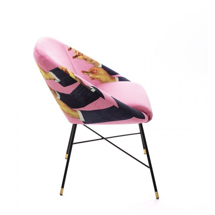 Sedia Imbottita Toiletpaper - Lipsticks Pink Seletti