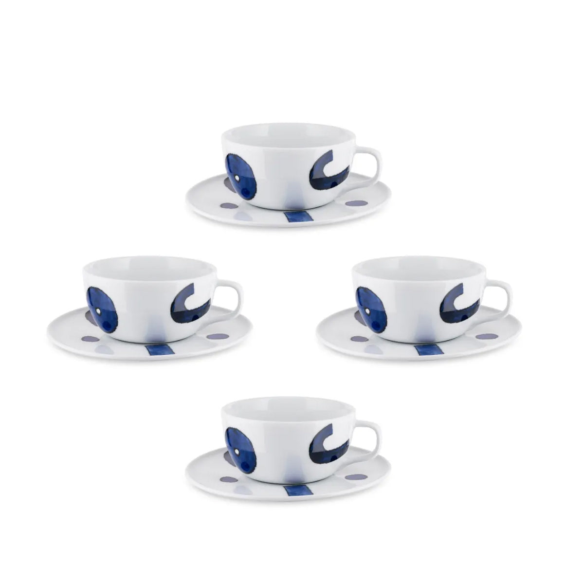 Set 4 Tazze Te e Piattini Yunokiware Alessi