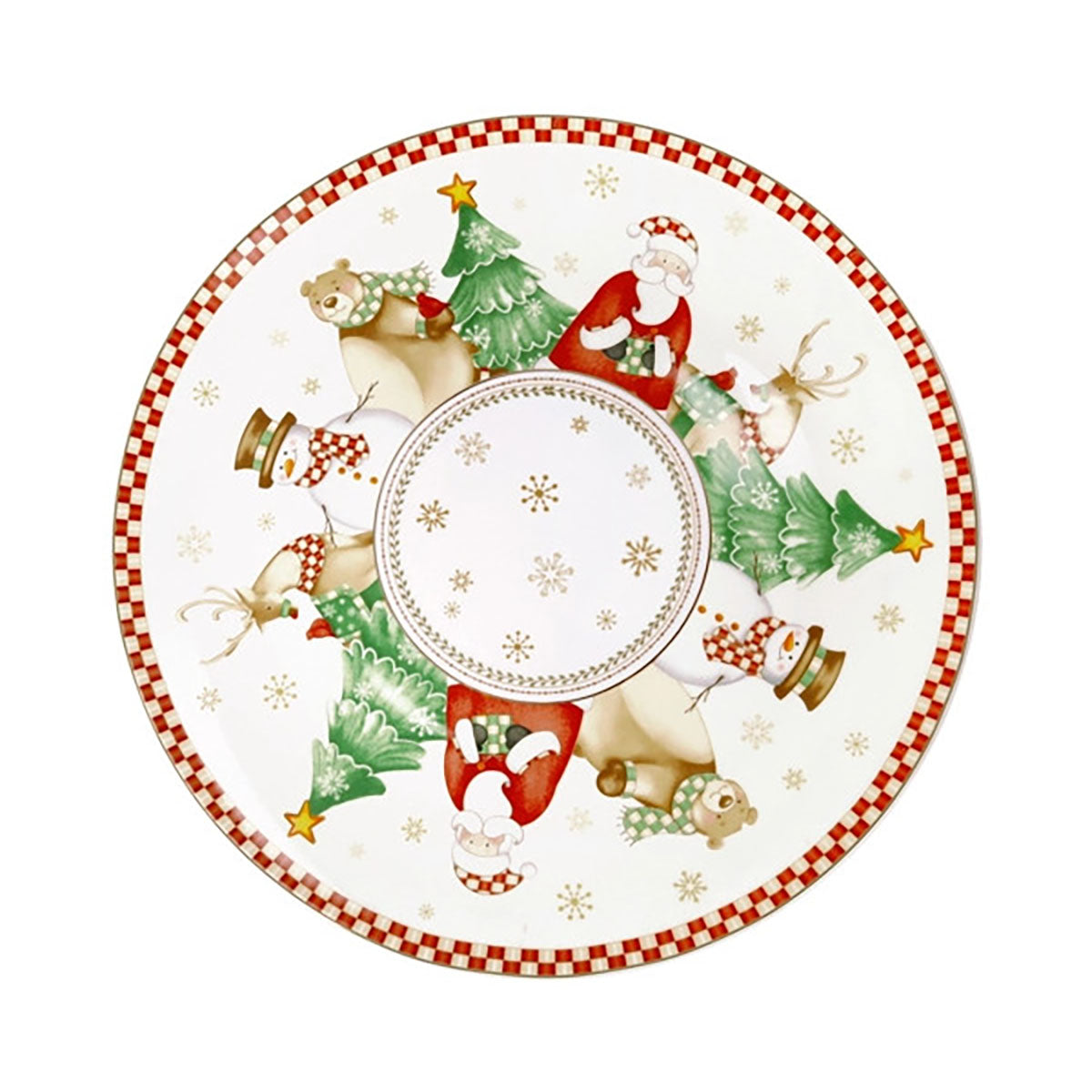 Piatto Panettone Racconti Porcellana Brandani