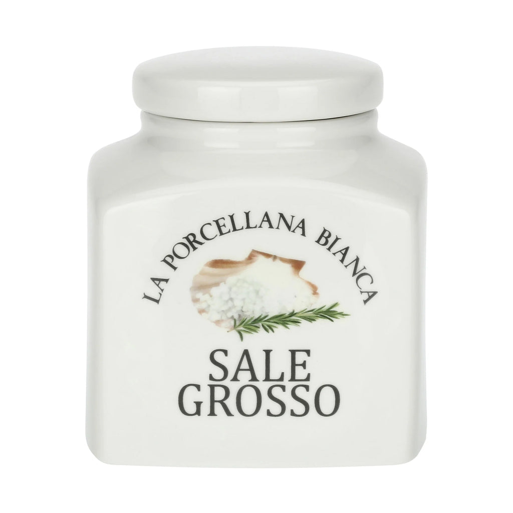 Barattolo Sale Grosso, Conserva La Porcellana Bianca