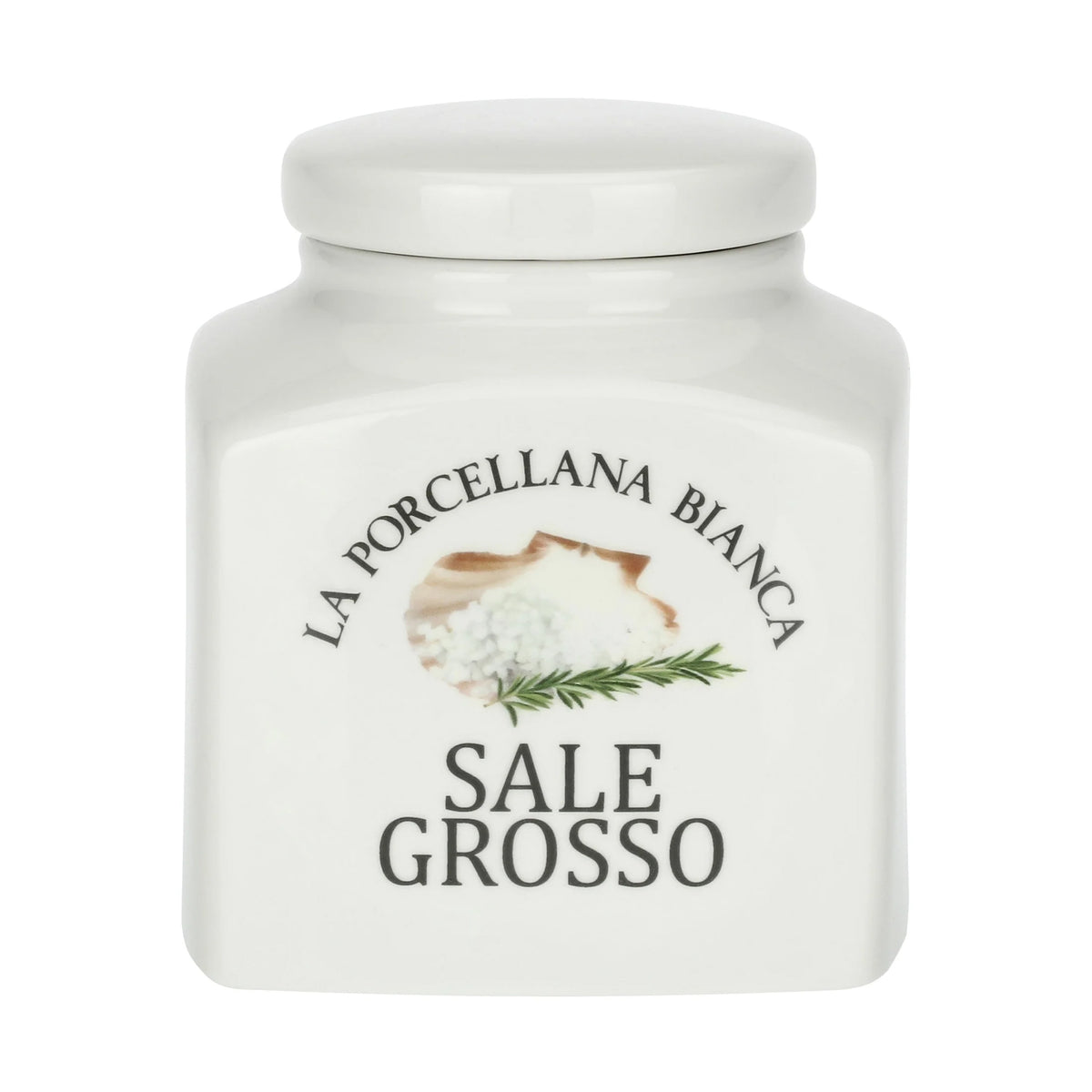 Barattolo Sale Grosso, Conserva La Porcellana Bianca