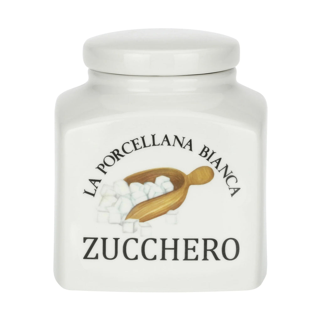 Barattolo Zucchero, Conserva La Porcellana Bianca
