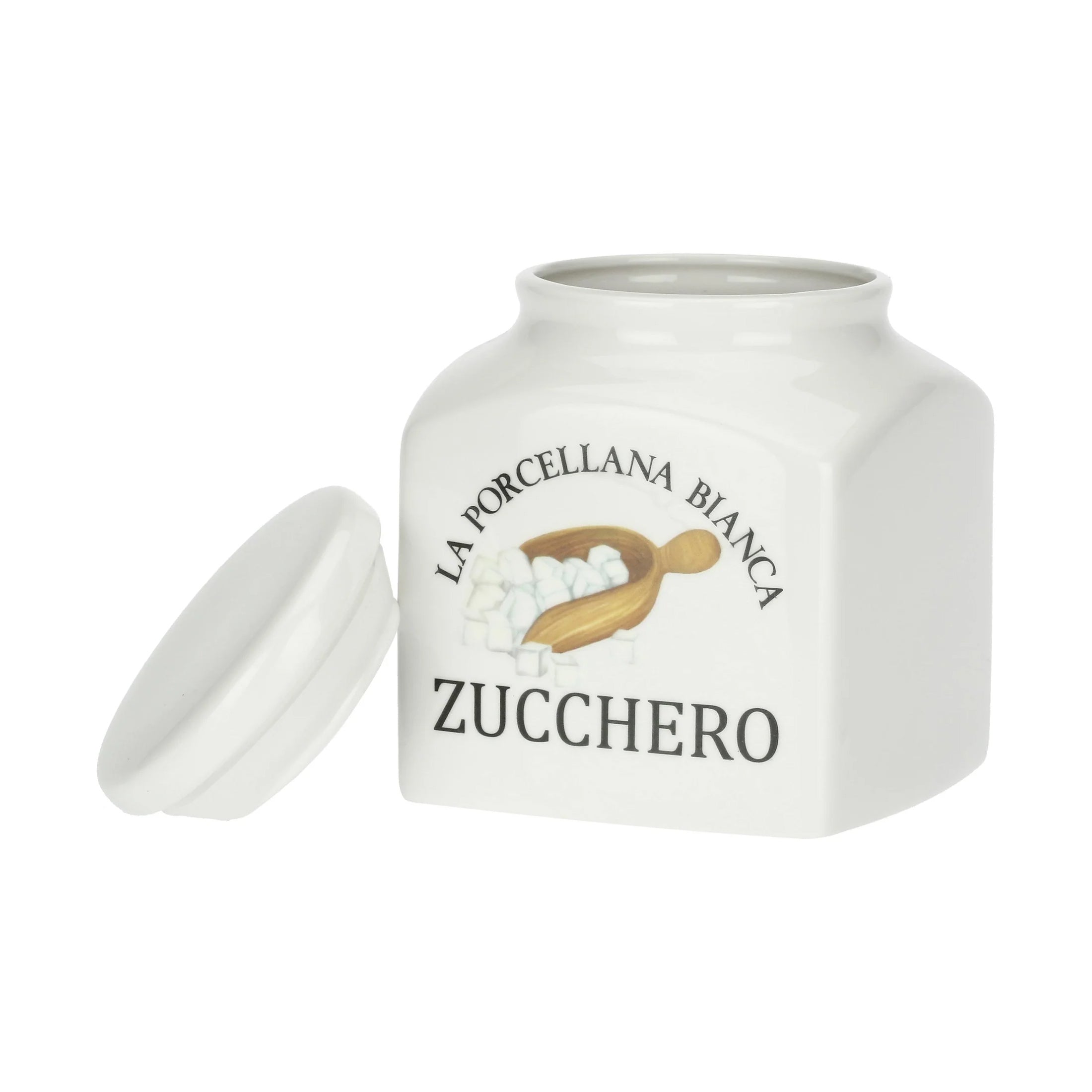 Barattolo Zucchero, Conserva La Porcellana Bianca