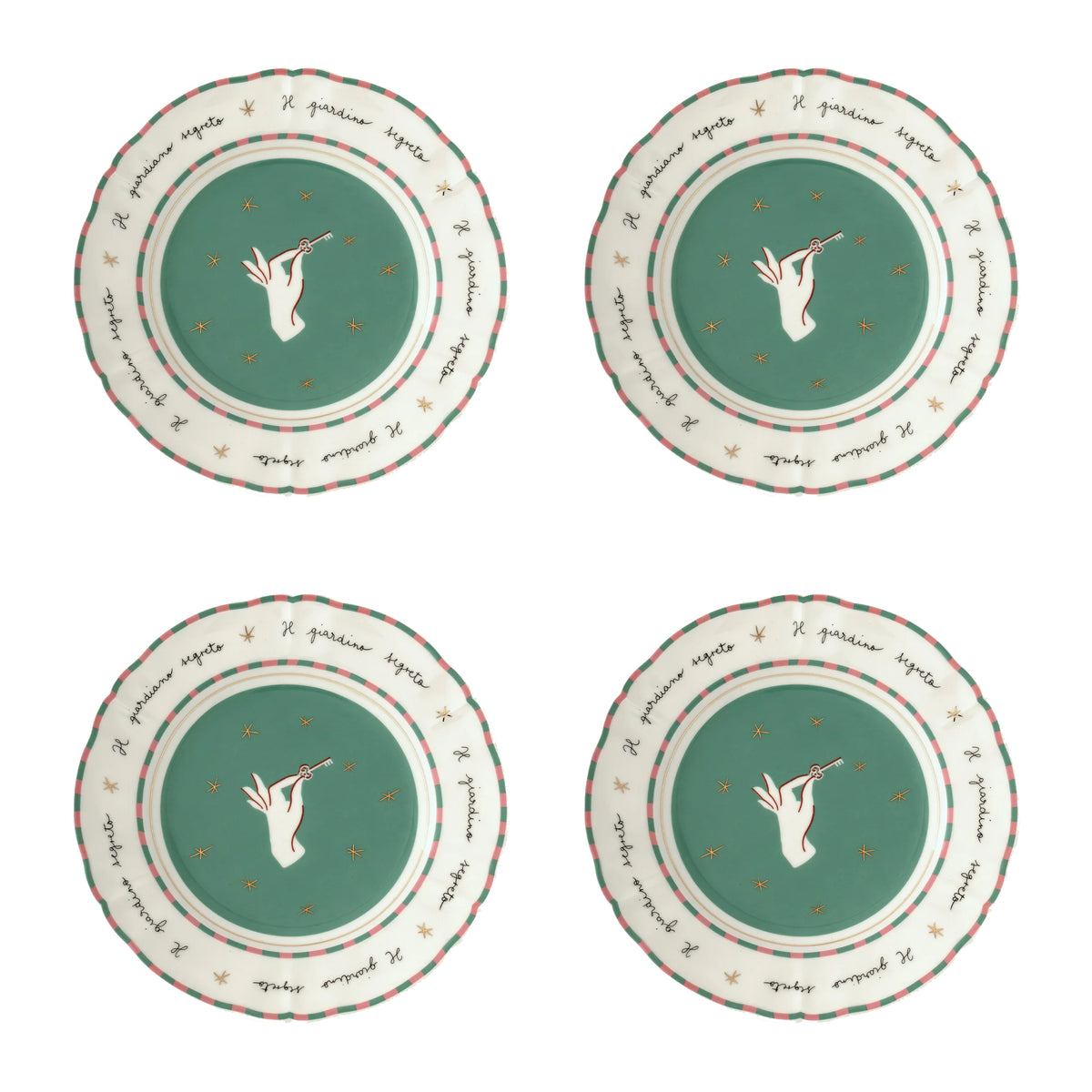 Set 4 piatti frutta Mano Bitossi Home