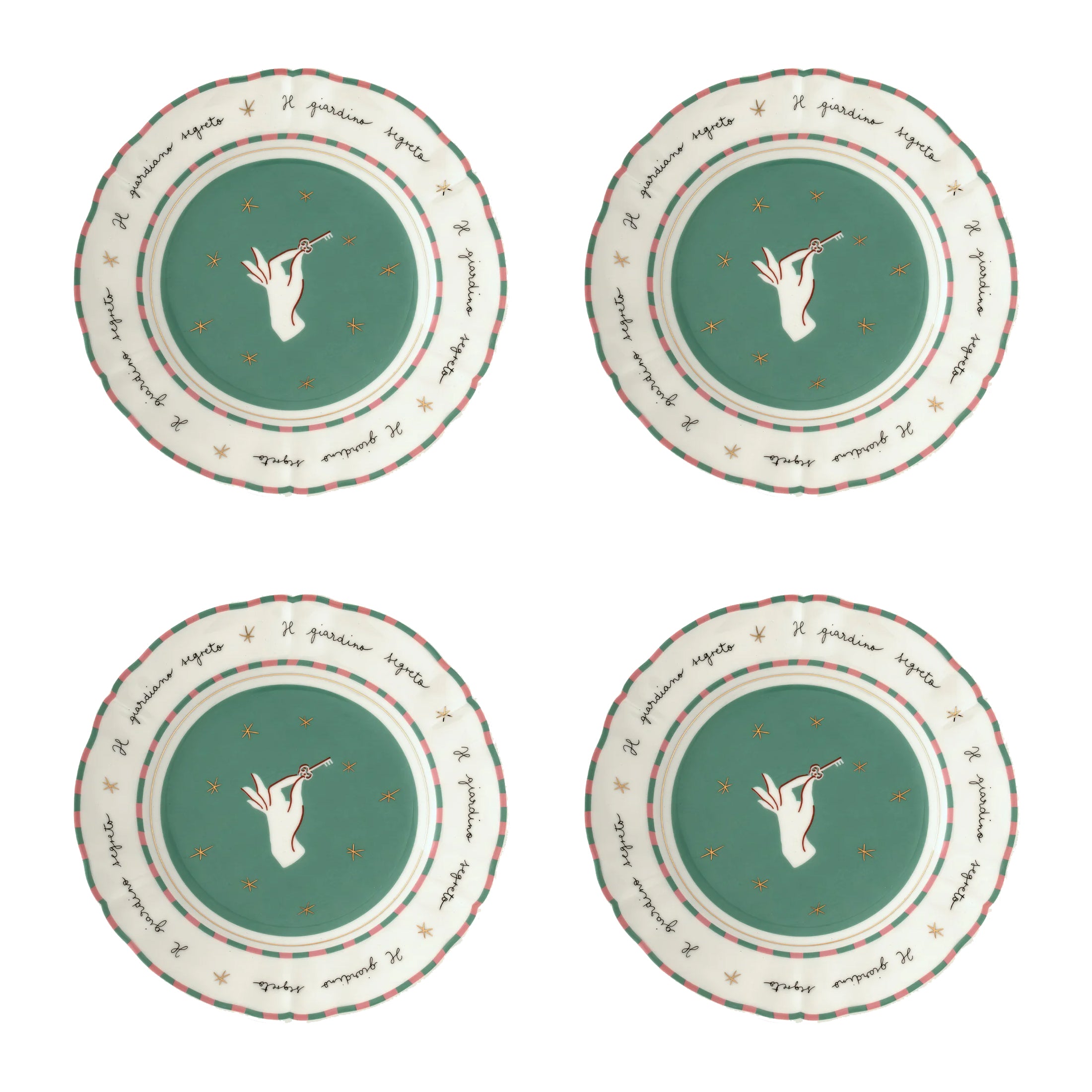 Set 4 piatti frutta Mano Bitossi Home