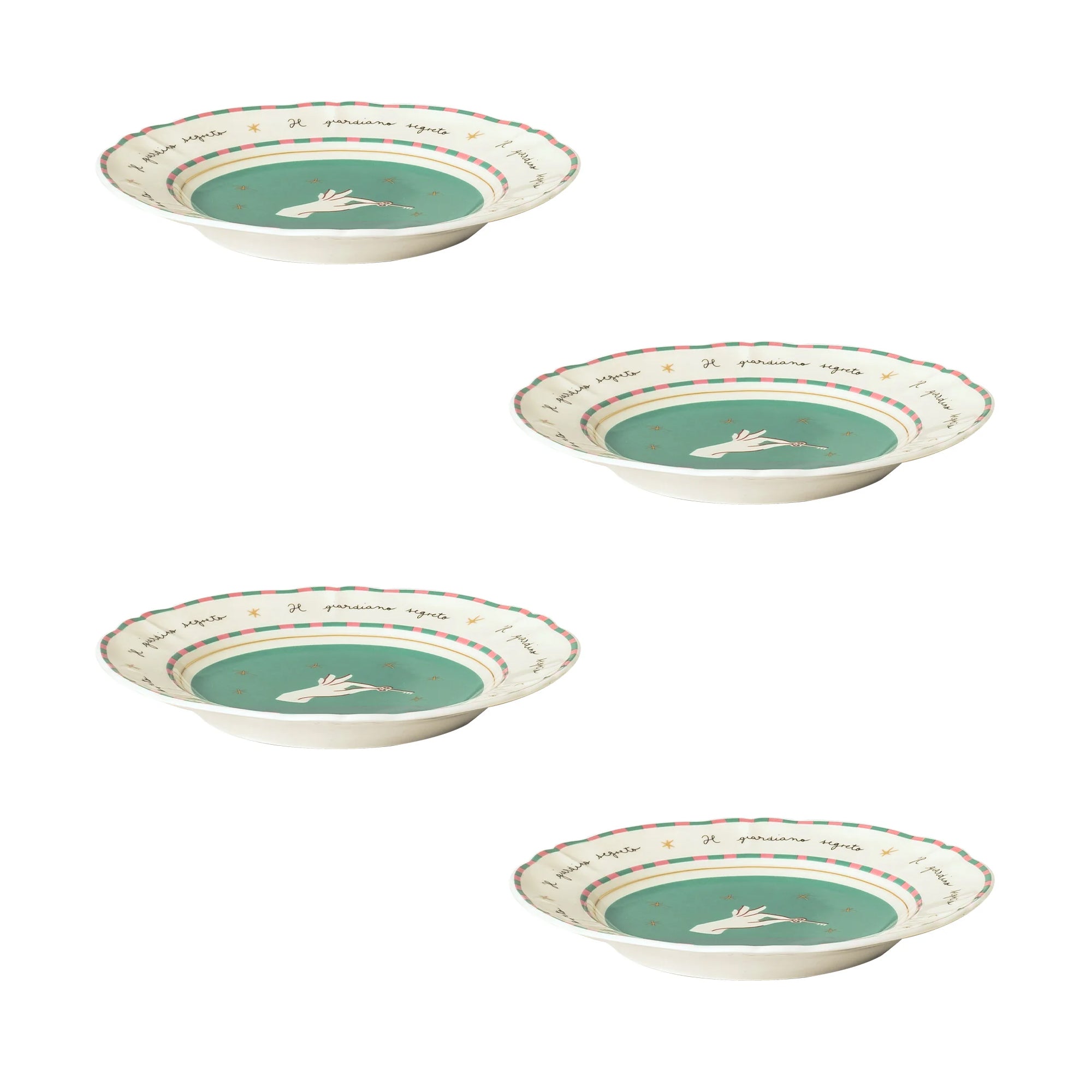 Set 4 piatti frutta Mano Bitossi Home