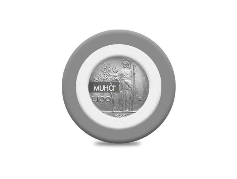 Car Symbol 100 Lire Grigio-Acqua&Sale  Muha