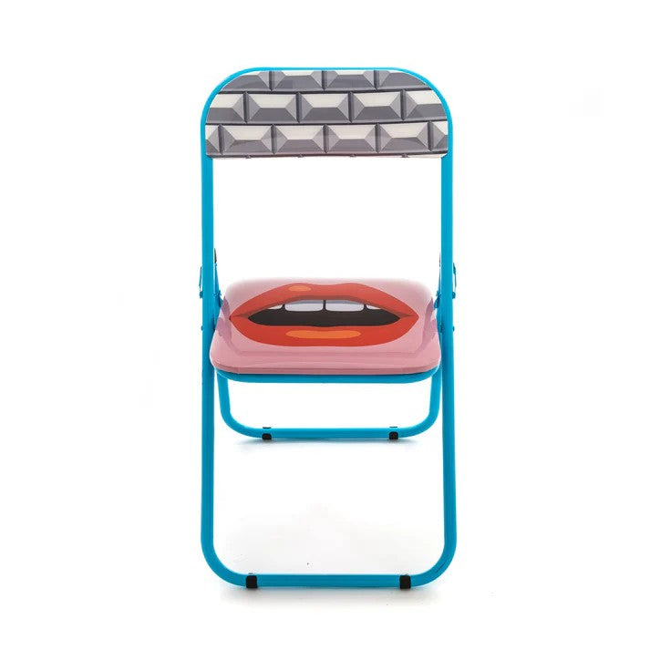 Set 2 Sedie Metallo Pieghevole Mouth Seletti