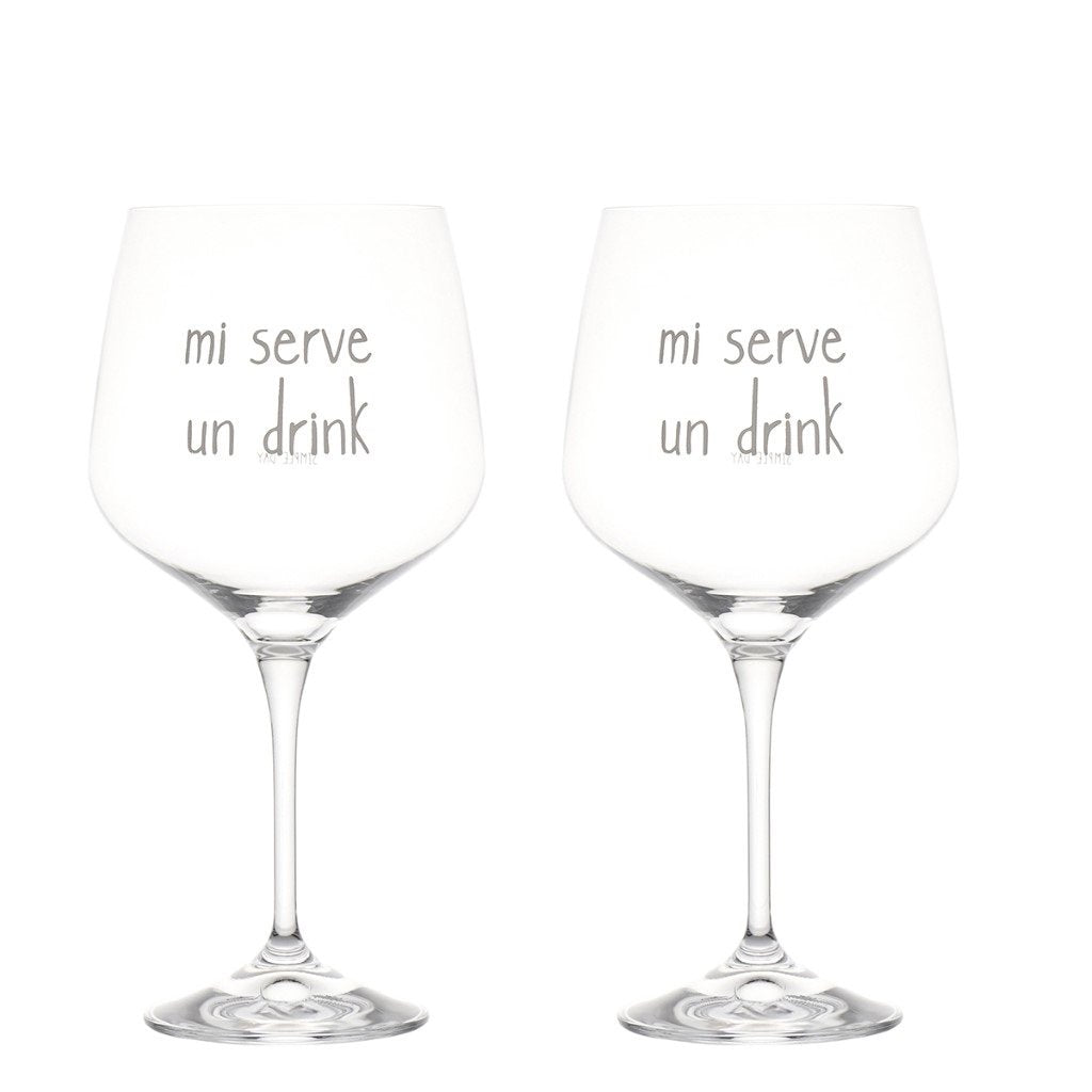 Set 2 Calici Mi Serve Un Drink Simple Day