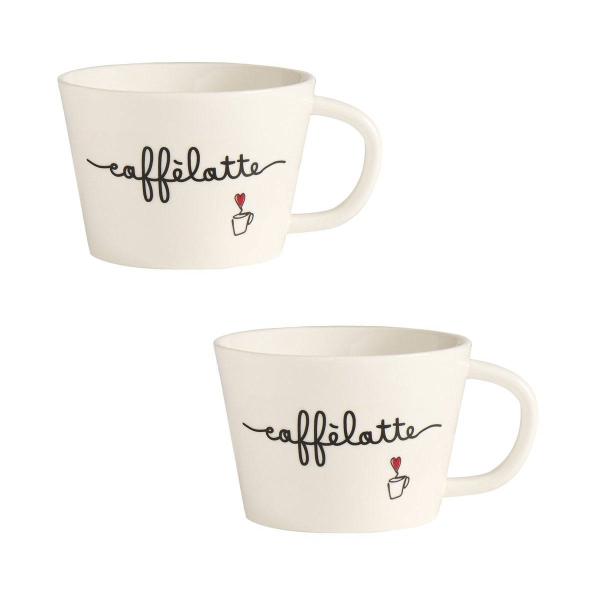 Set 2 Tazze Colazione Caffelatte Simple Day