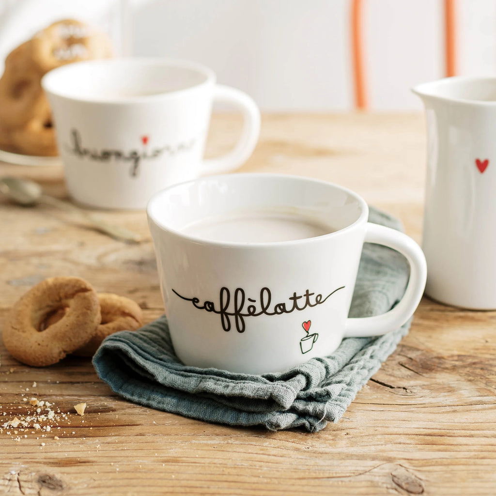 Set 2 Tazze Colazione Caffelatte Simple Day