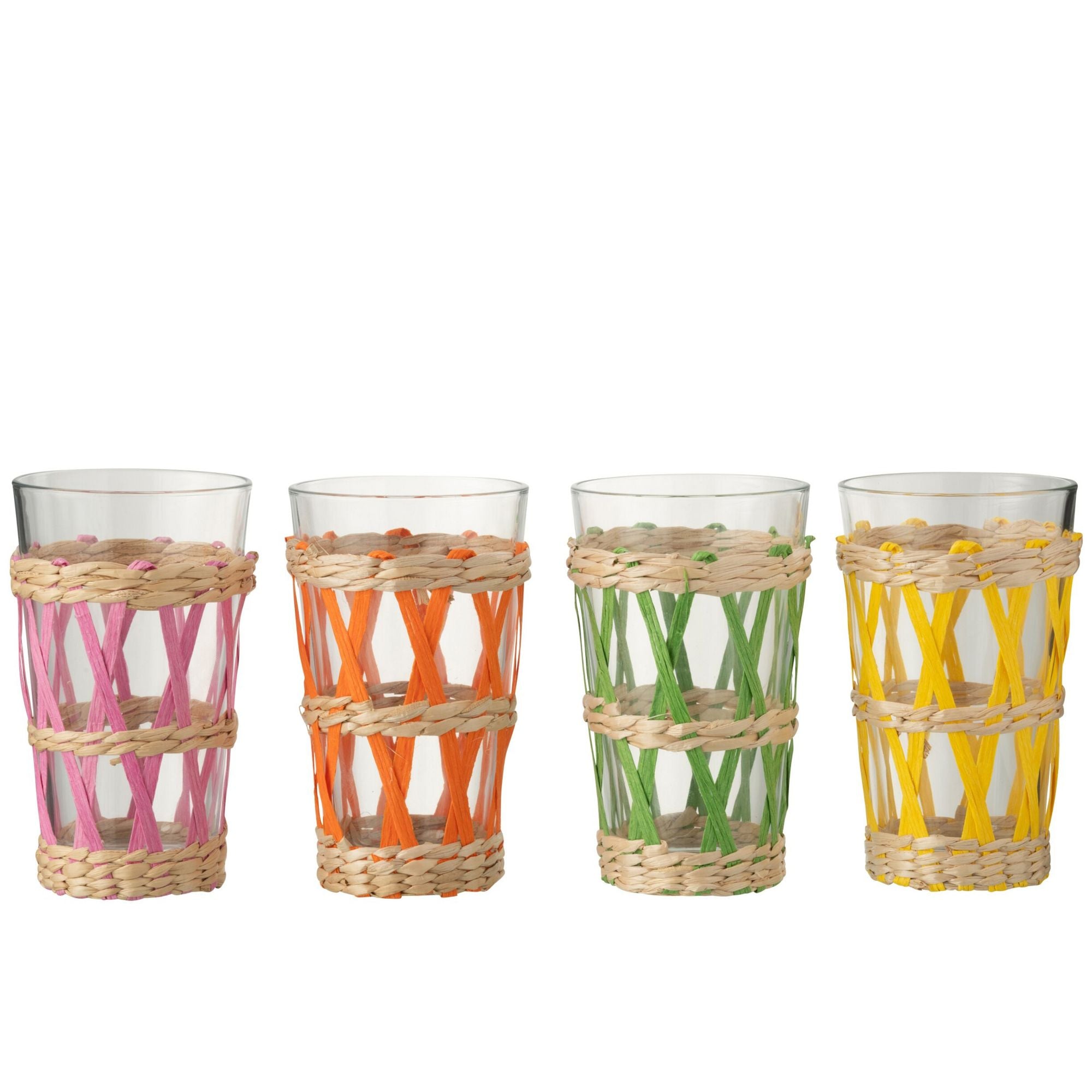 Set 4 Bicchieri Bibita Intrecciati Jolipa