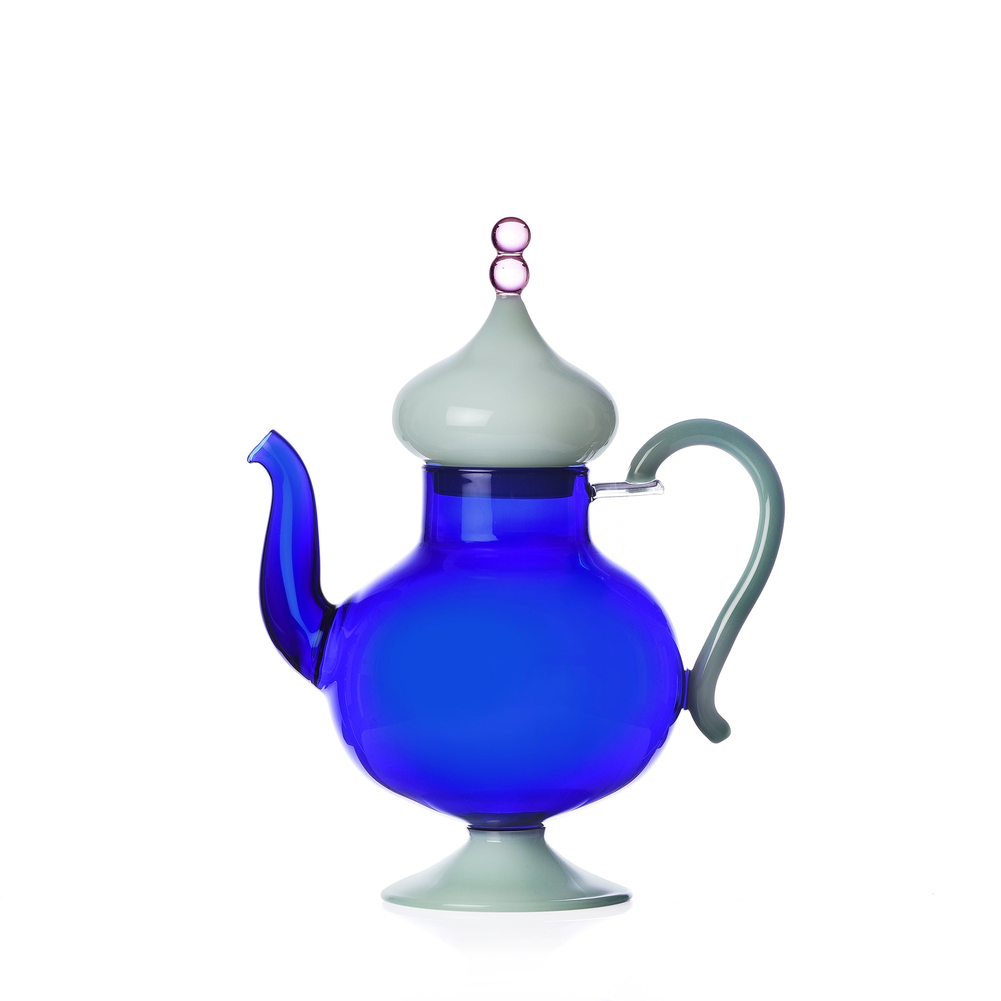 Teiera blu tappo verde opaco Sogni D`Oriente Ichendorf