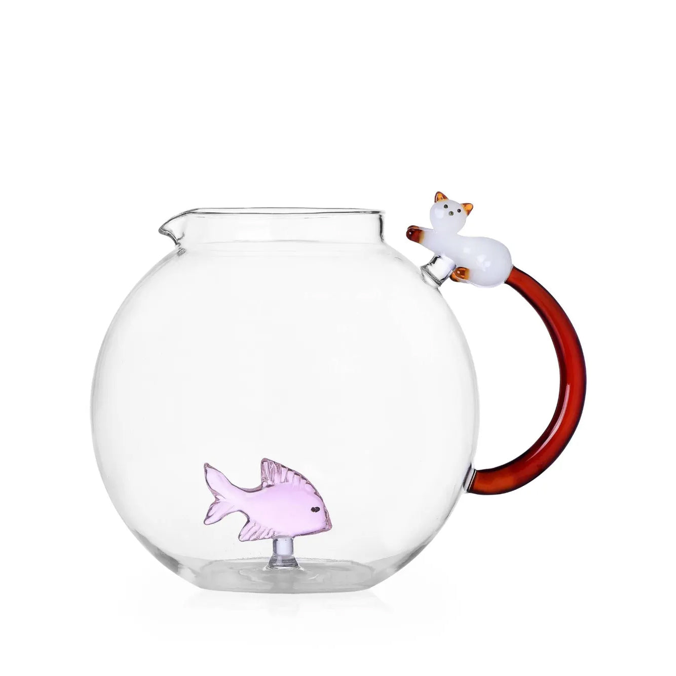 brocca pesce rosa e gatto bianco coda ambra Ichendorf