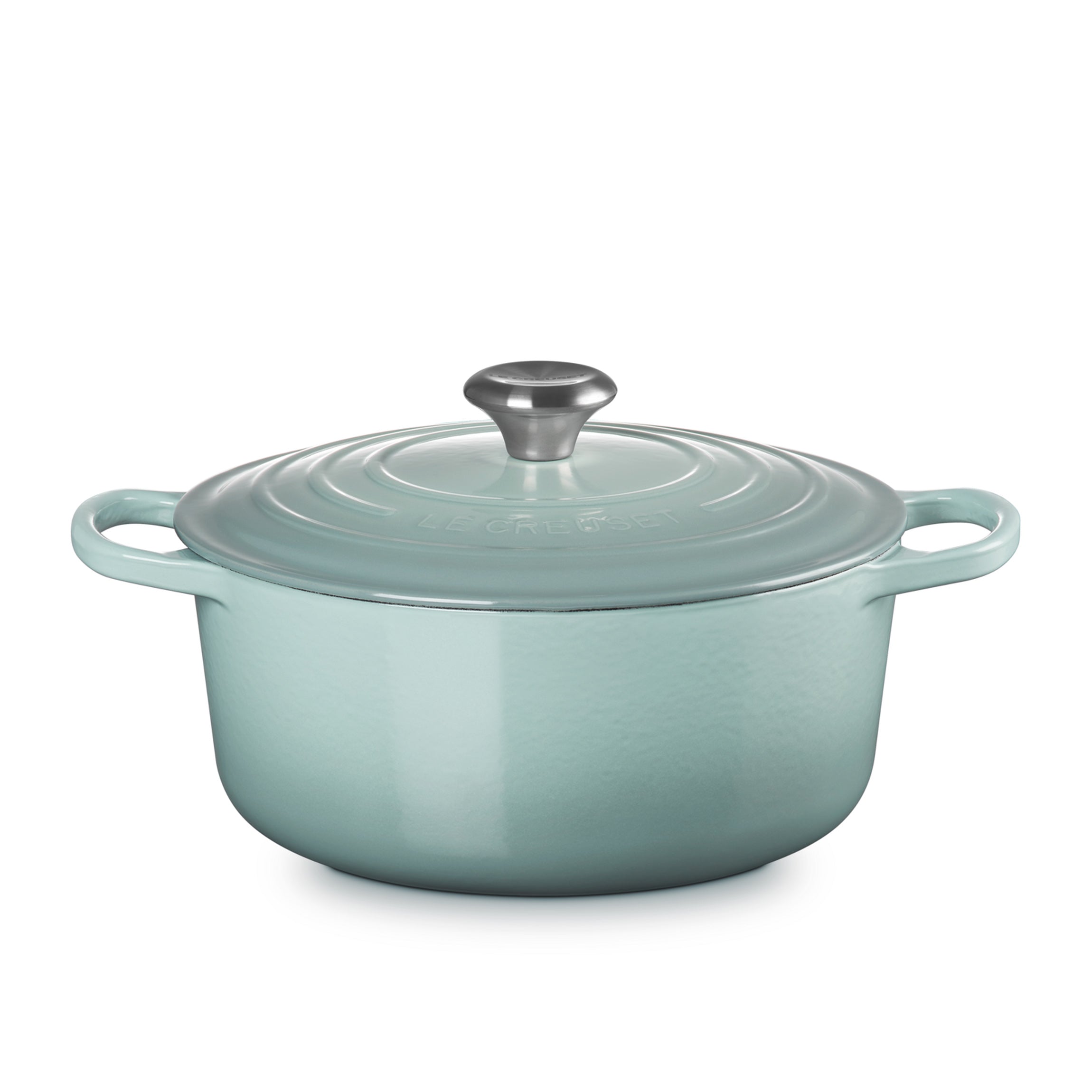 Cocotte rotonda Evo 26 - Sea Salt Le Creuset