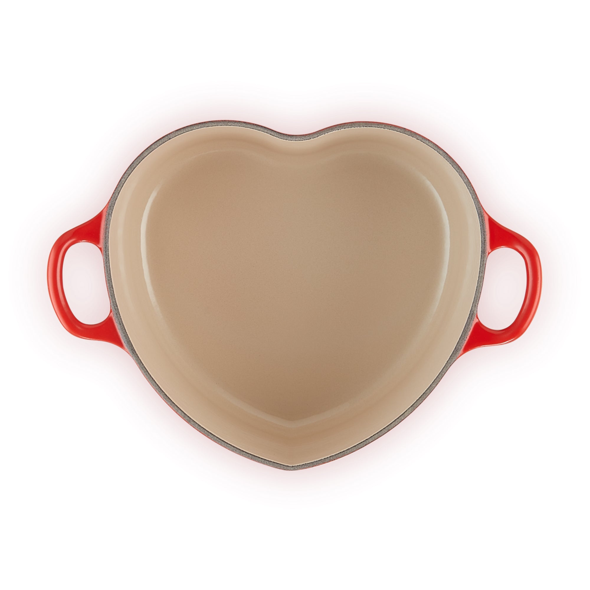 Cocotte a cuore in ghisa vetrificata con pomello a cuore 20 Ciliegia Le Creuset