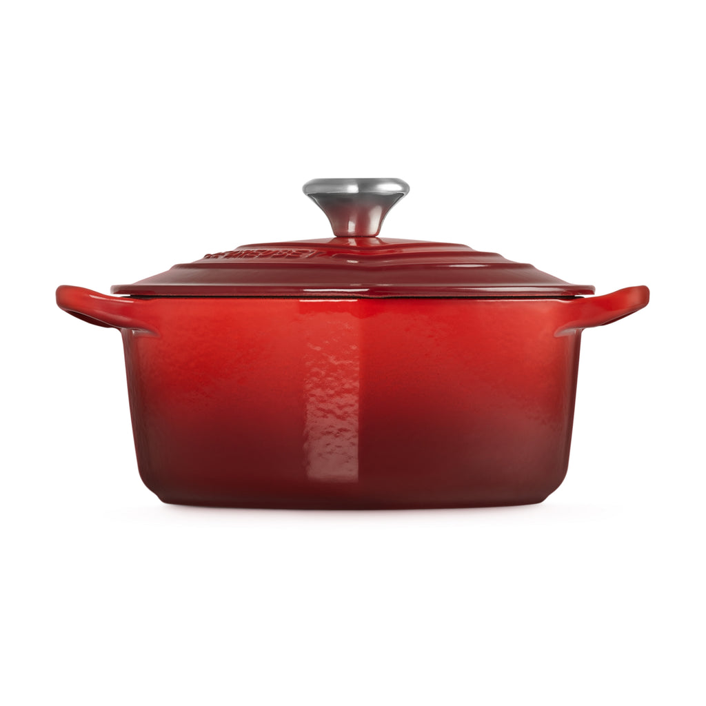 Cocotte a cuore in ghisa vetrificata con pomello a cuore 20 Ciliegia Le Creuset