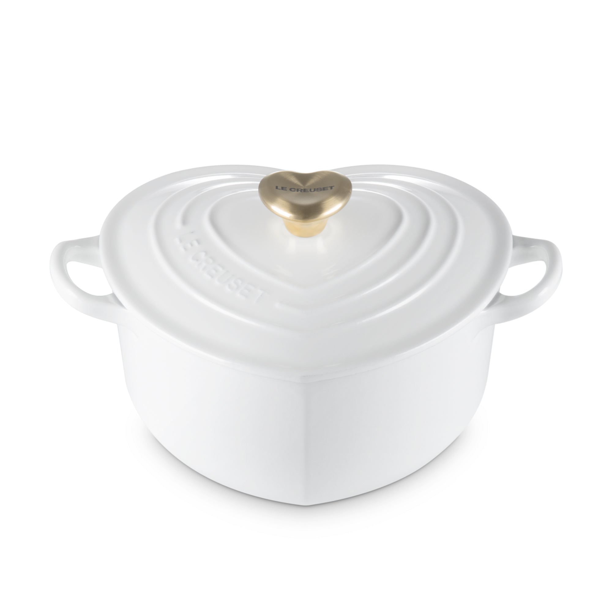 Cocotte a cuore in ghisa vetrificata con pomello a cuore 20 cm Le Creuset