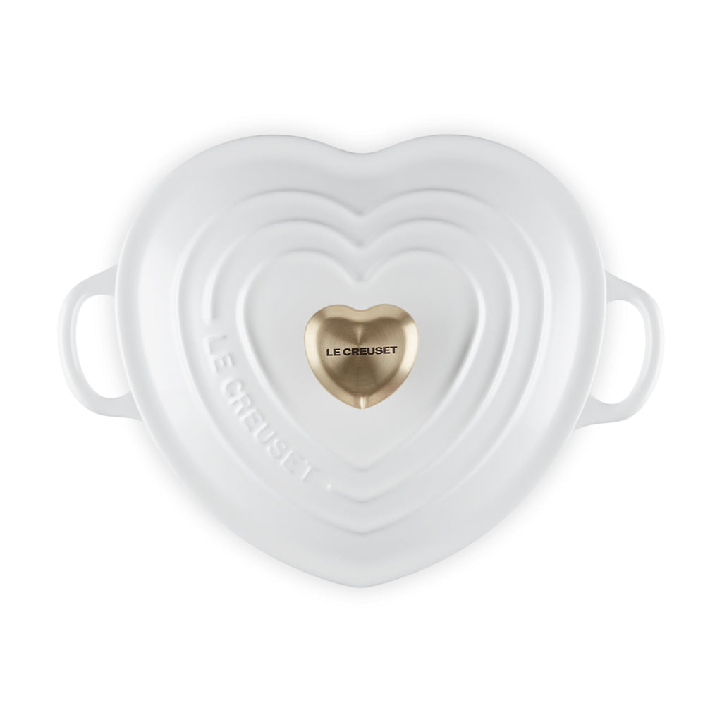Cocotte a cuore in ghisa vetrificata con pomello a cuore 20 cm Le Creuset