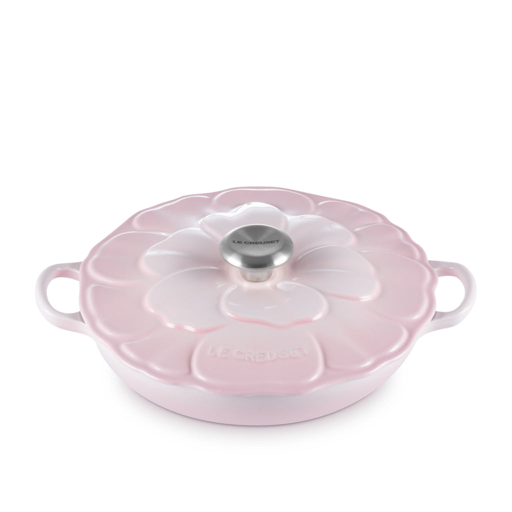 Tegame basso con coperchio a fiore in ghisa vetrificata 26 cm Le Creuset