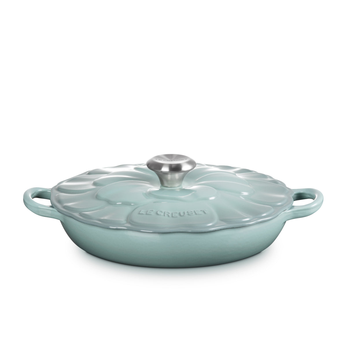 Tegame basso con coperchio a fiore in ghisa vetrificata 26 cm Le Creuset