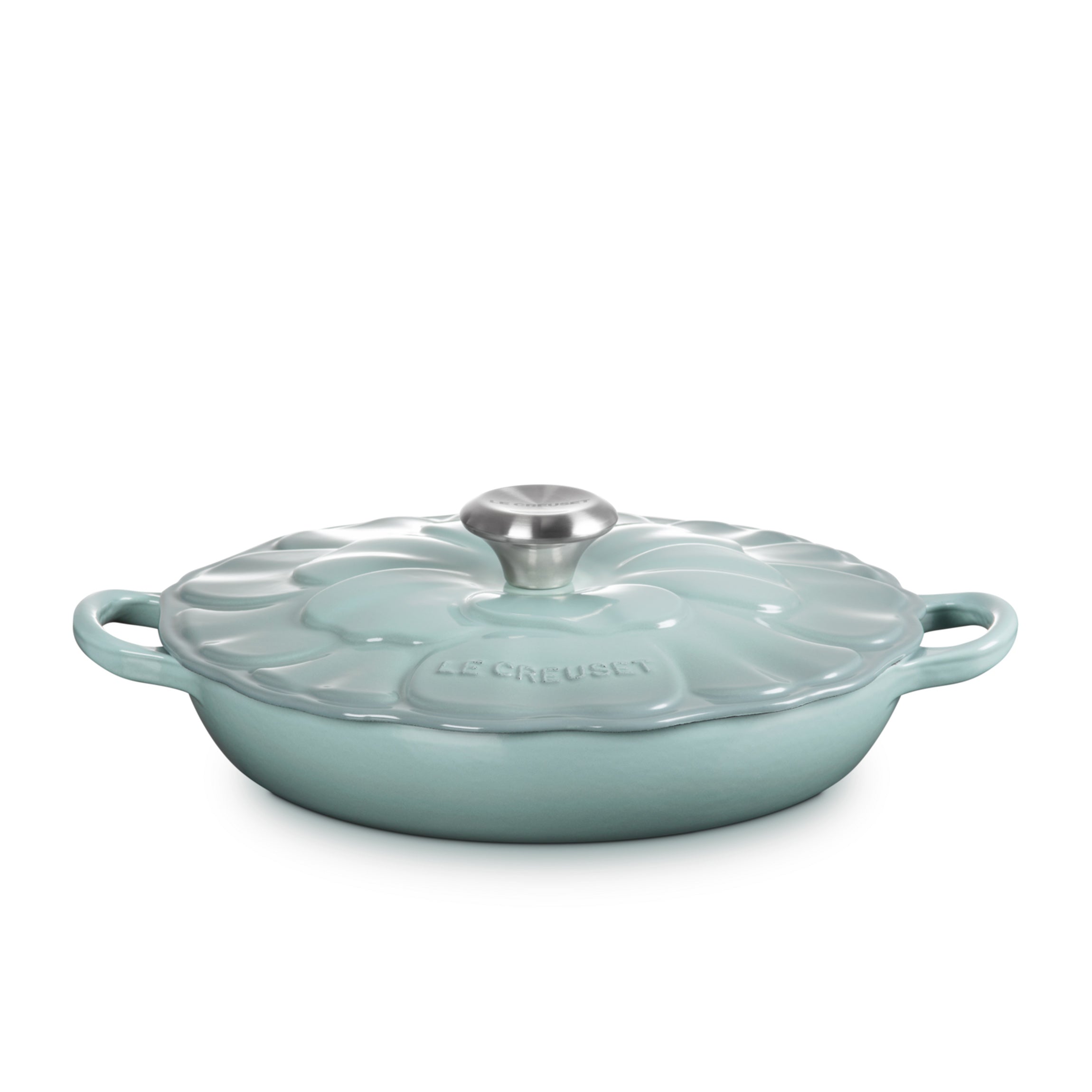 Tegame basso con coperchio a fiore in ghisa vetrificata 26 cm Le Creuset