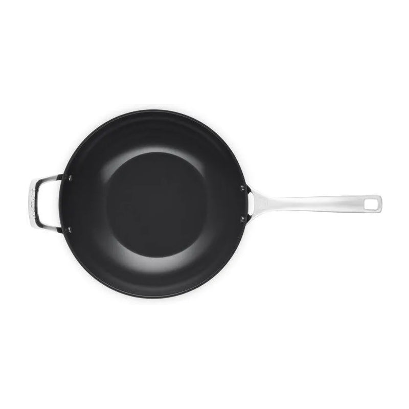 Padella Wok 30 Antiaderente in Ceramica - Manico lungo e maniglia Le Creuset