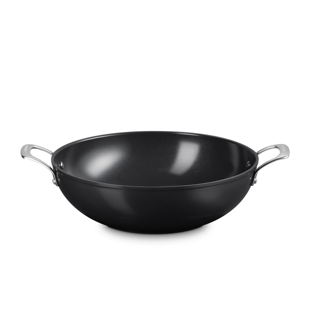 Wok Antiaderente in Ceramica 32 cm - Due manici Le Creuset