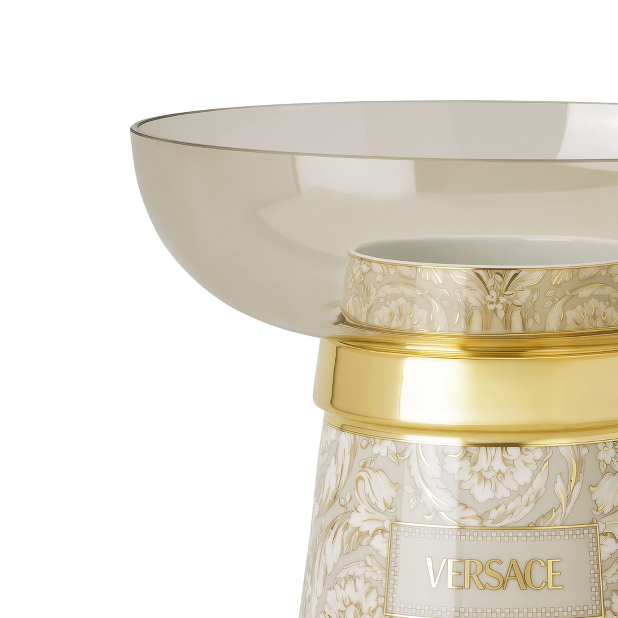 Barocco Beige Parte vetro vaso 22 cm Versace
