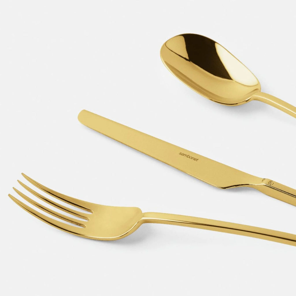 Set 24 Posate Mirror Gold Sambonet