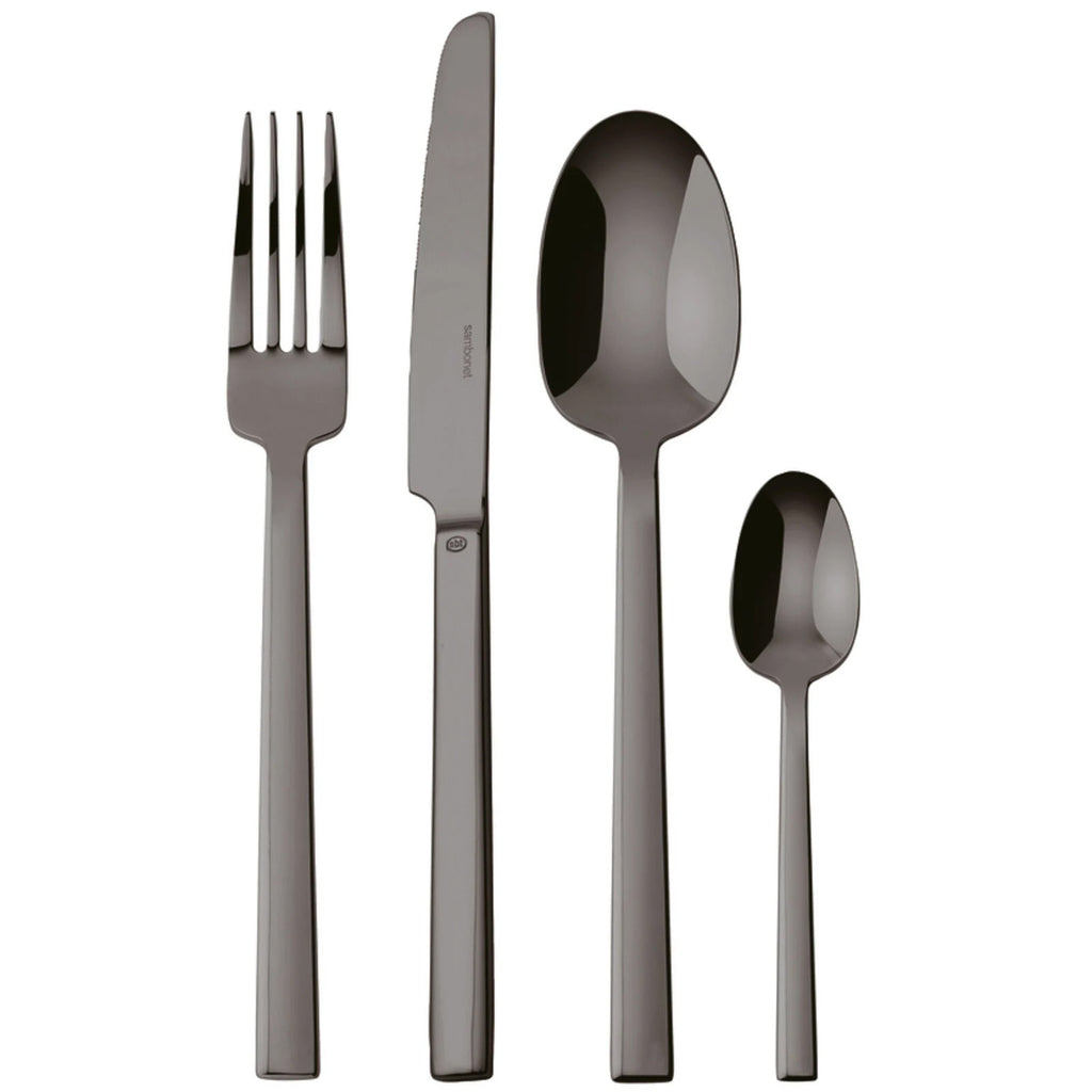 Servizio Tavola 24 Posate Neutra Black Sambonet