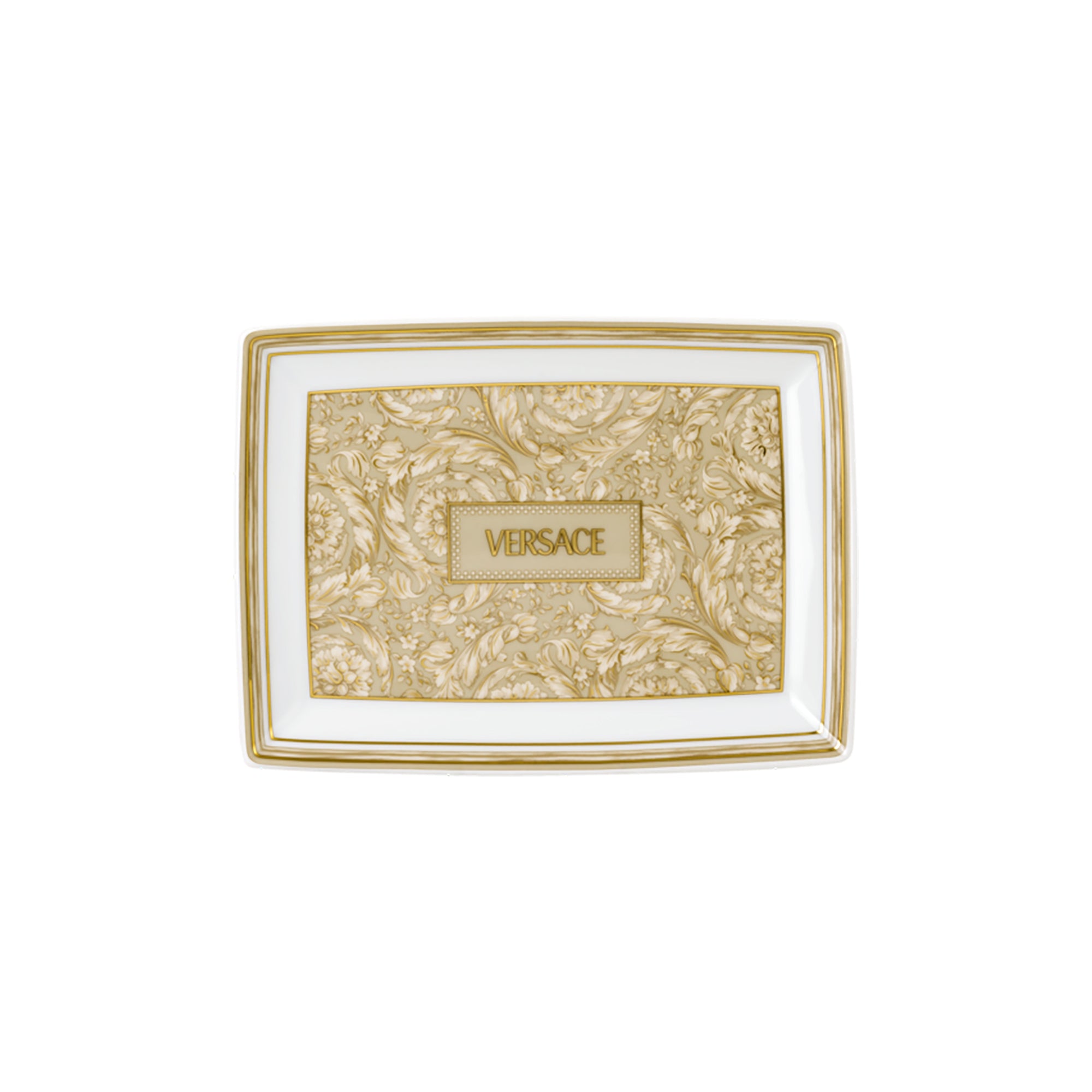 Barocco Beige Piatto ovale 18 cm Versace Versace