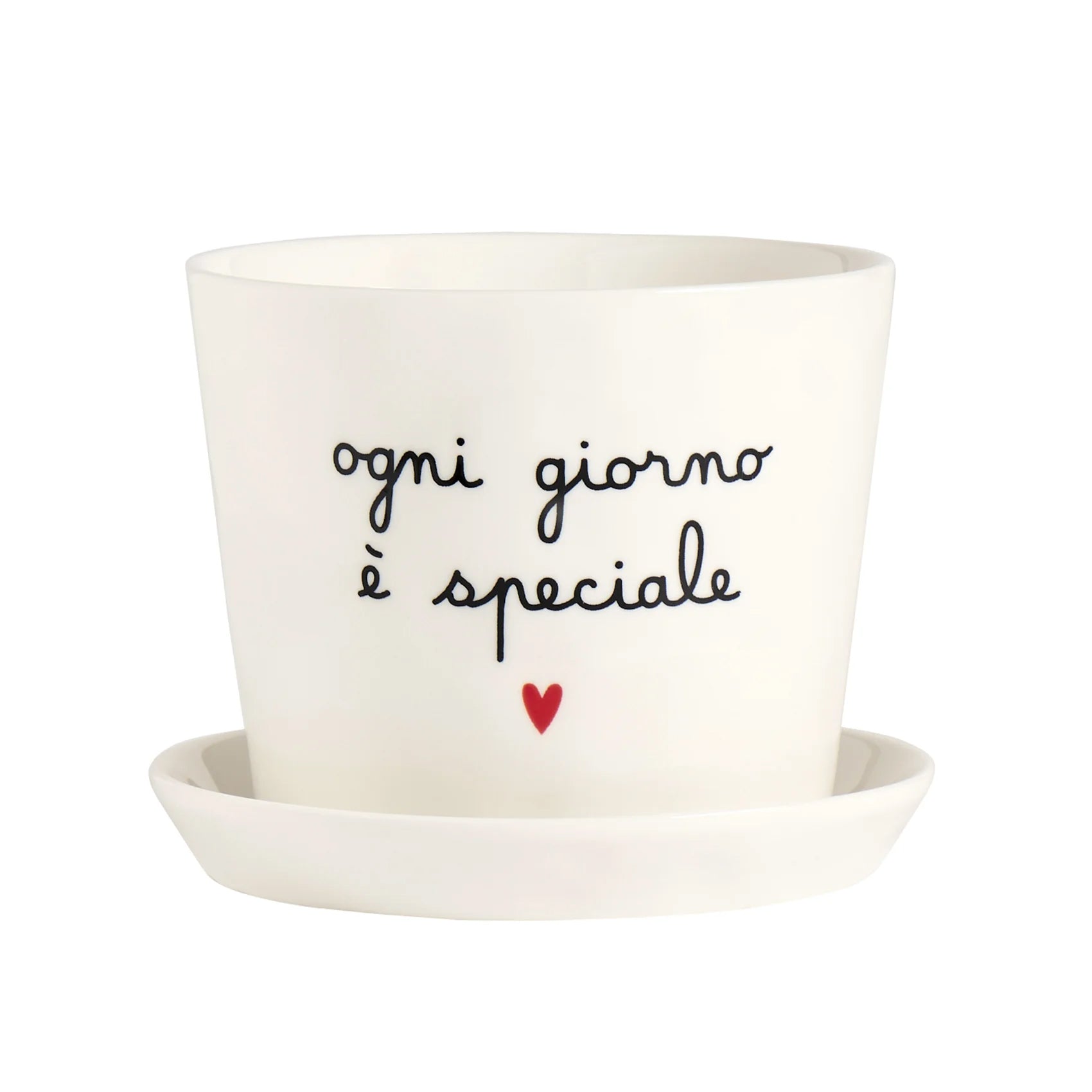 Vaso Ogni giorno è speciale, con sottovaso Simple Day