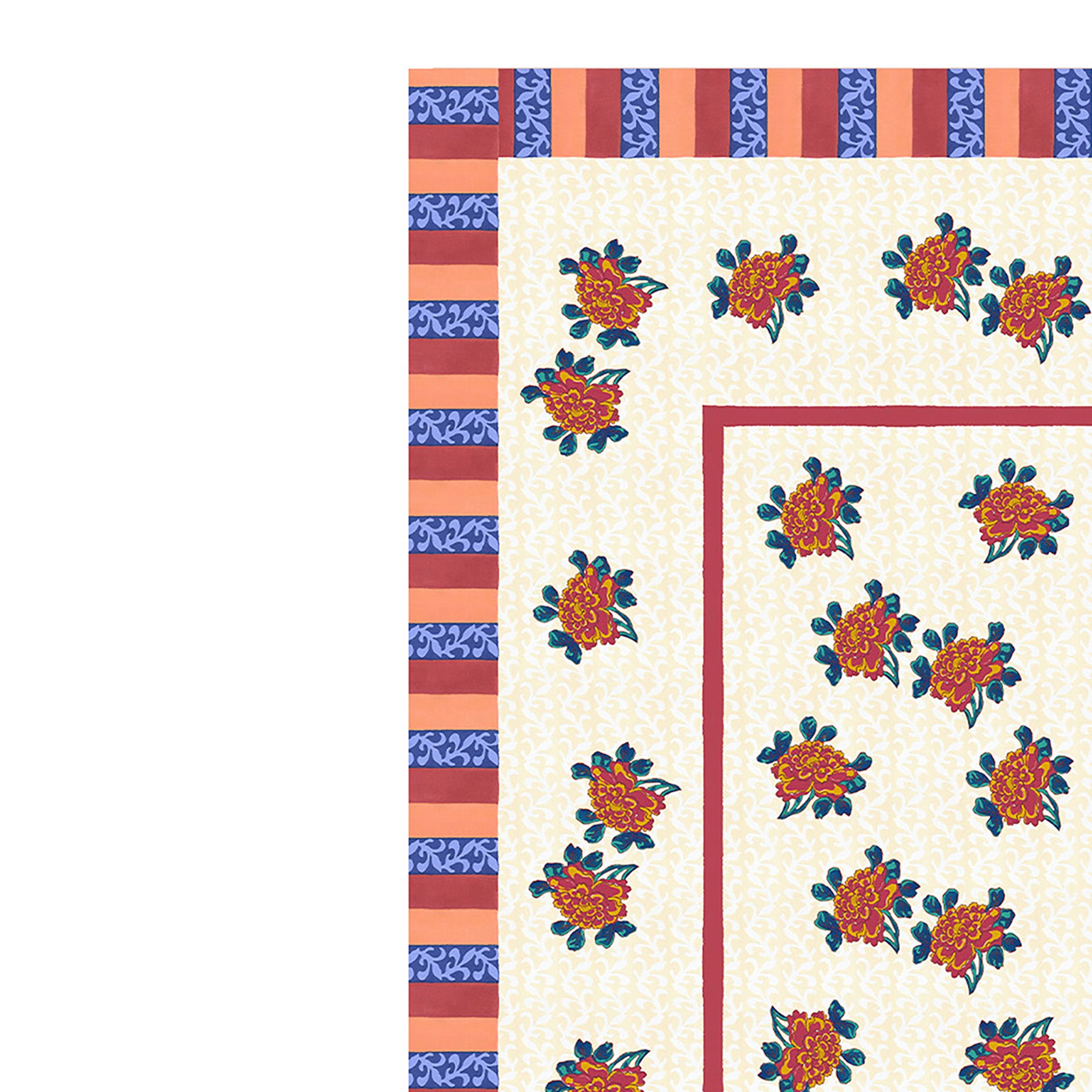 Tovaglia Ortensia Red Gold 140x240 Lisa Corti