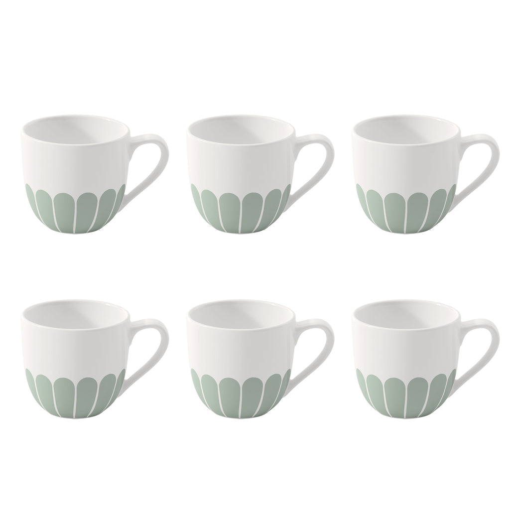 Set 6 tazze caffè con piattino Fleur Villeroy E Boch