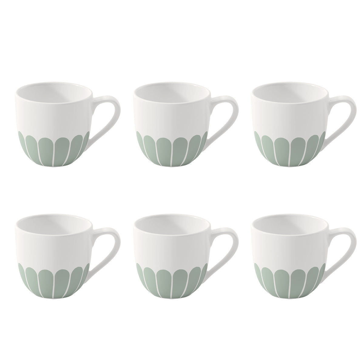 Set 6 tazze caffè con piattino Fleur Villeroy E Boch