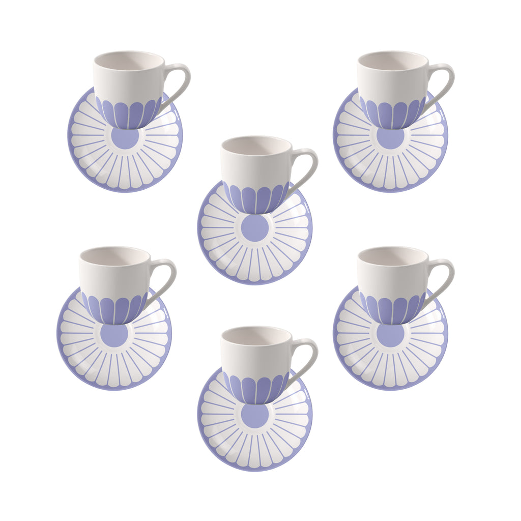 Set 6 tazze caffè con piattino Fleur Villeroy E Boch