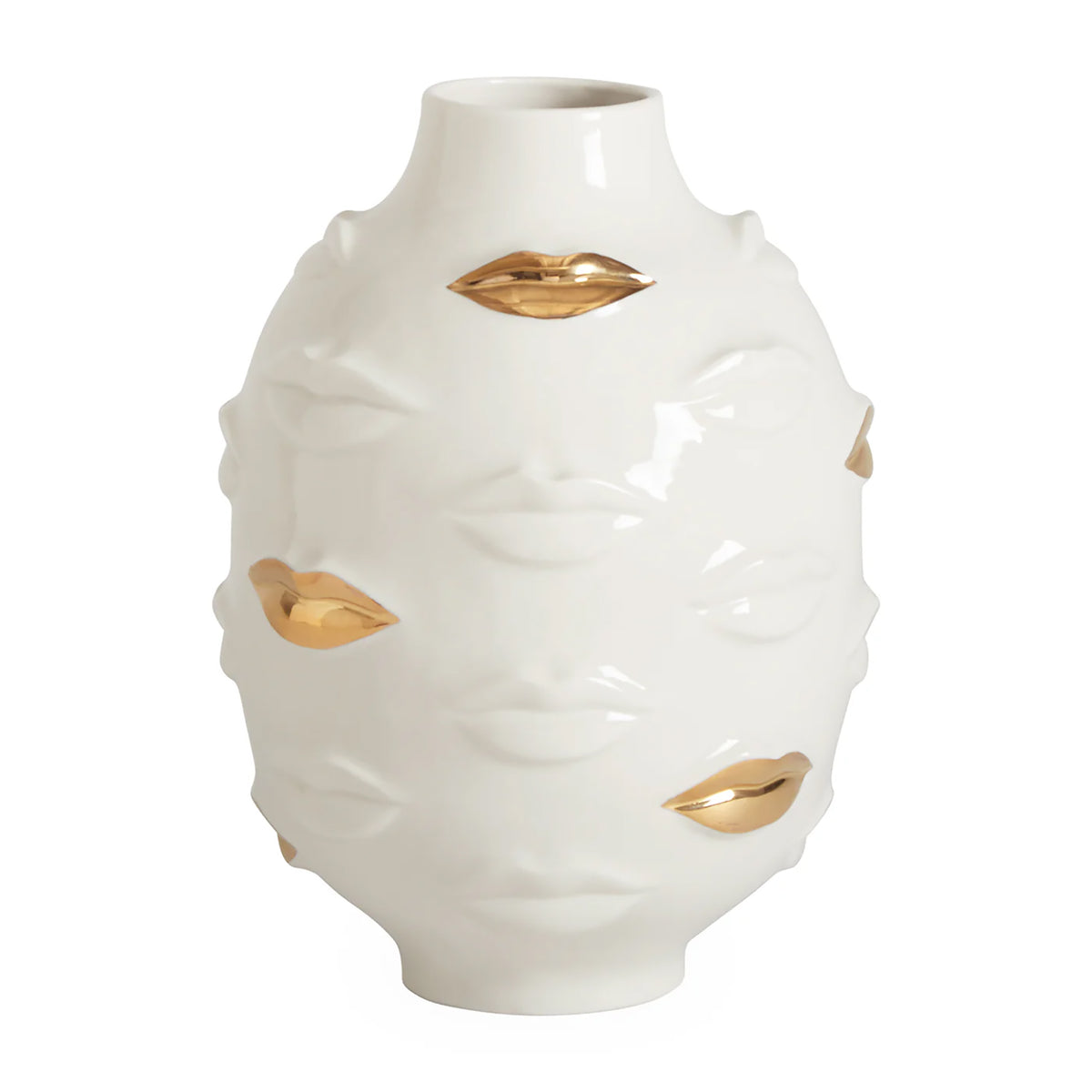 Vaso rotondo Gala dorato Jonathan Adler