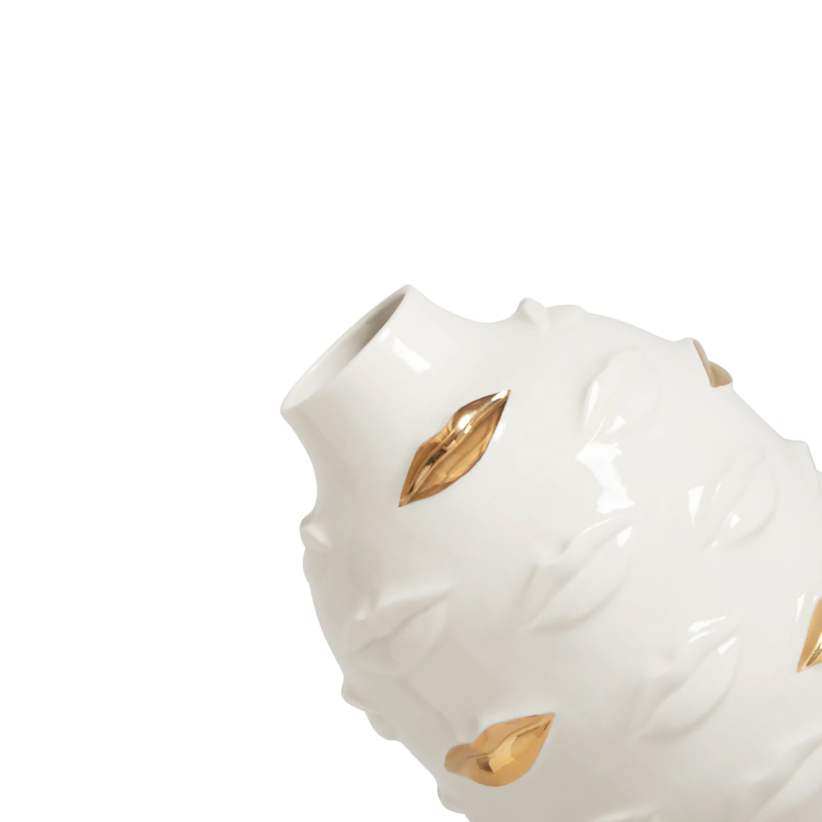 Vaso rotondo Gala dorato Jonathan Adler