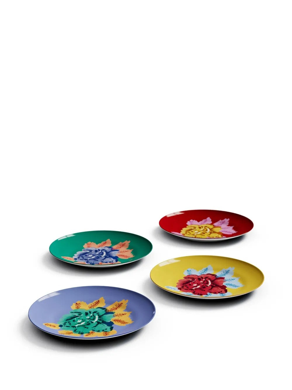 Set di 4 piatti da dessert Indian Tiger Assorted Lisa Corti