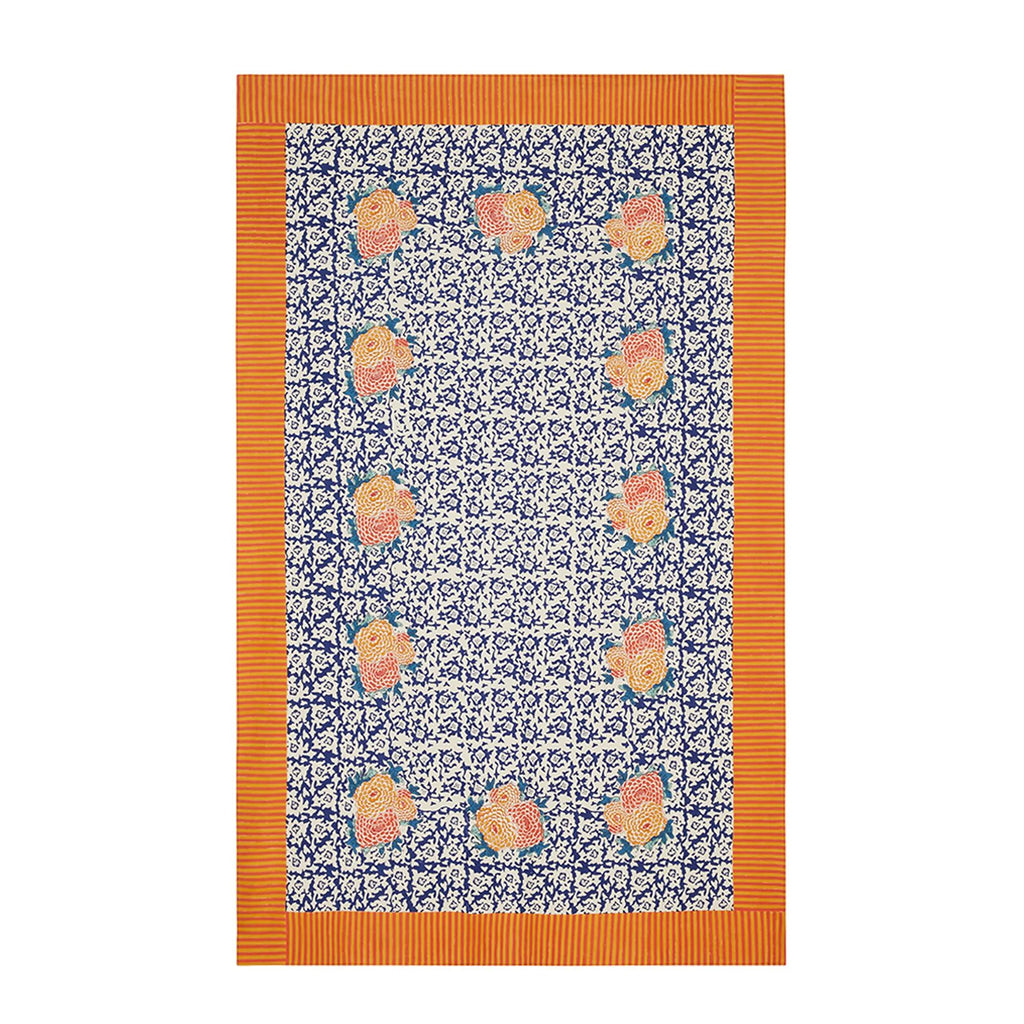 Tovaglia 180X270 Arabesque Corolla Blue Lisa Corti