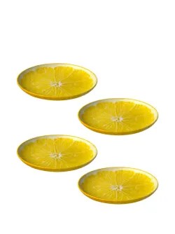 Set 4 piattini dessert limone Bordallo Pinheiro