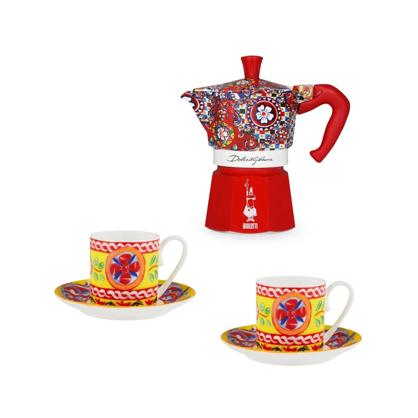 Set 2 Tazze con caffettiera Dolce E Gabbana