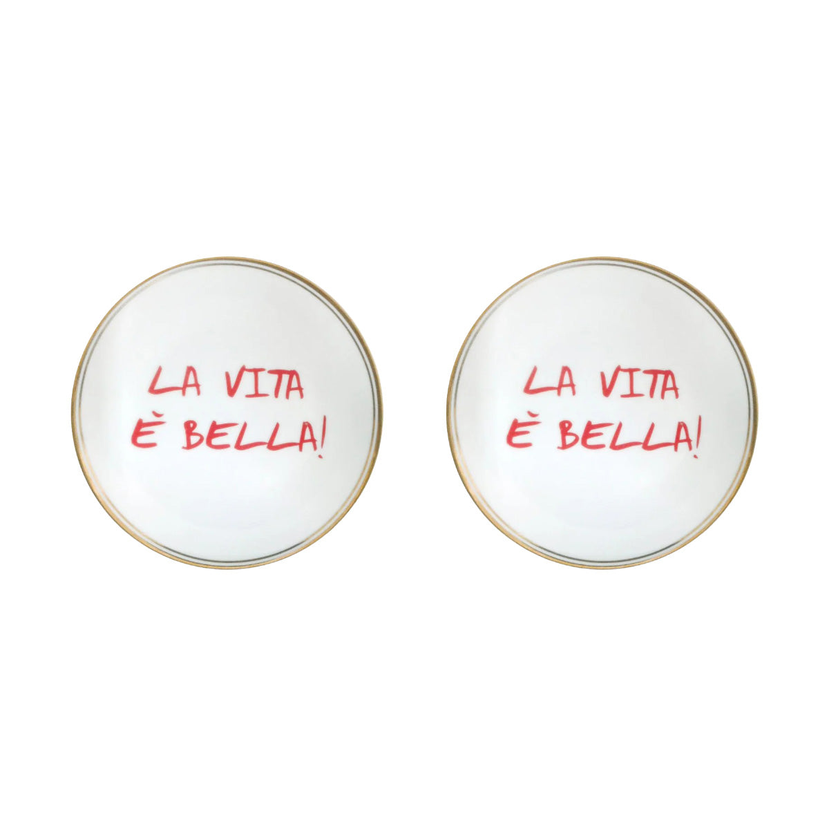 Set 2 Piatti La vita è bella Bitossi Home