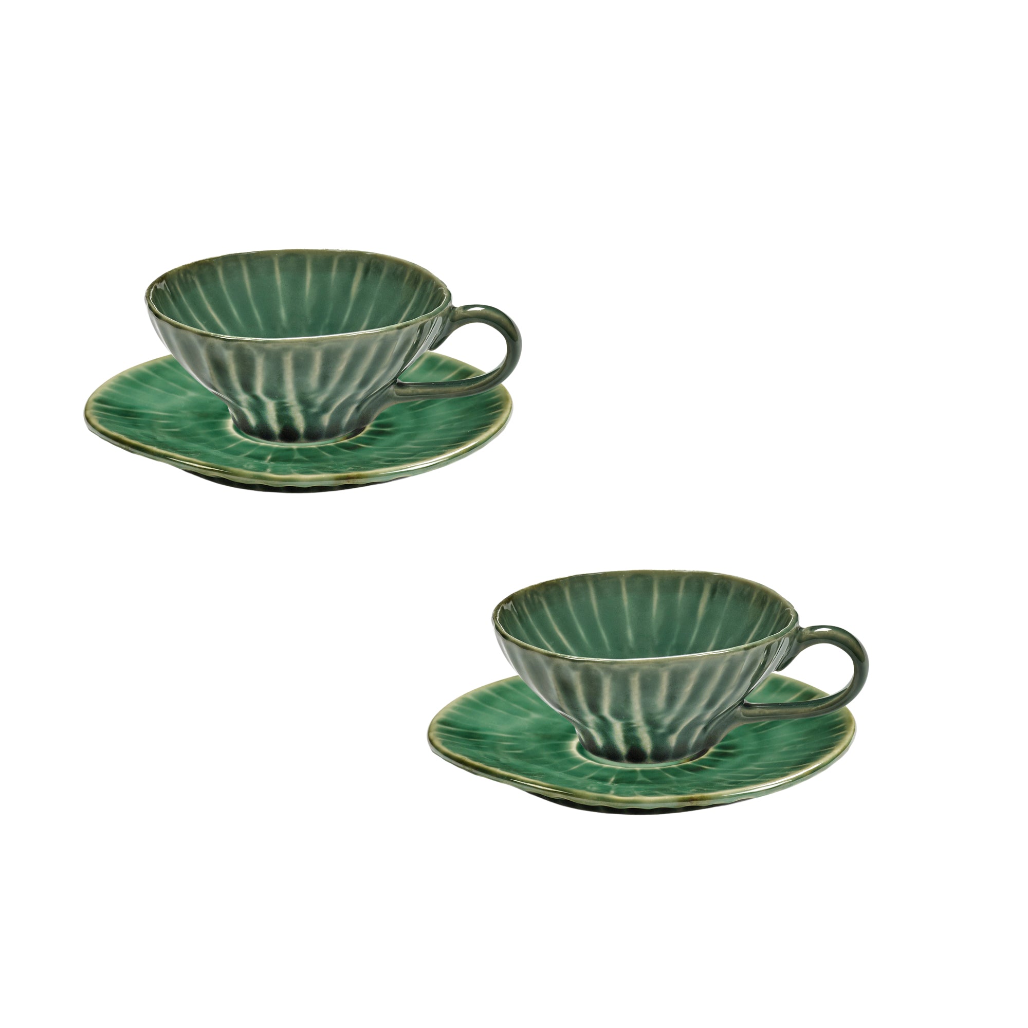 Set 2 tazze con piattino Verde lanza Serax