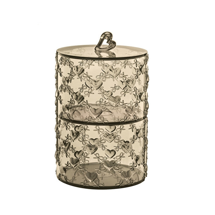 Set 2 Contenitore Impilabili `Love` Tortora        Guzzini
