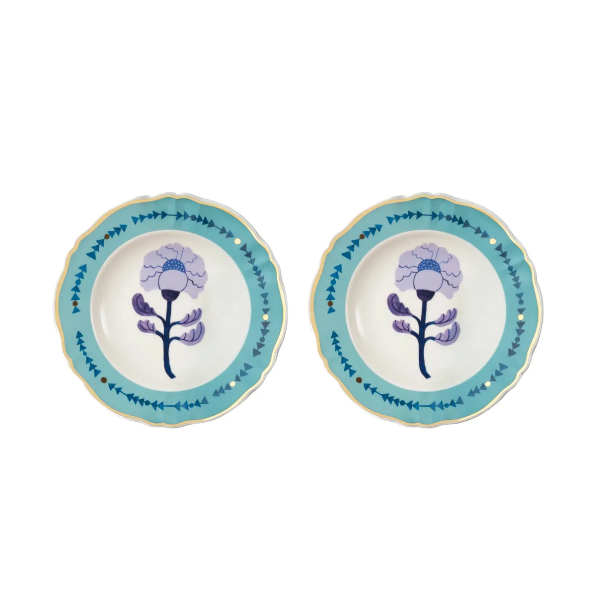 Set 2 piatti fondi peonia 23 cm Bitossi Home