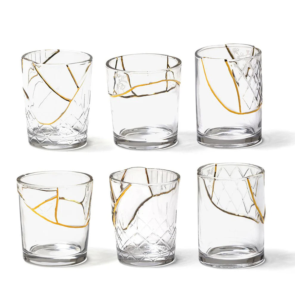 Set 6 bicchieri Kintsugi Seletti
