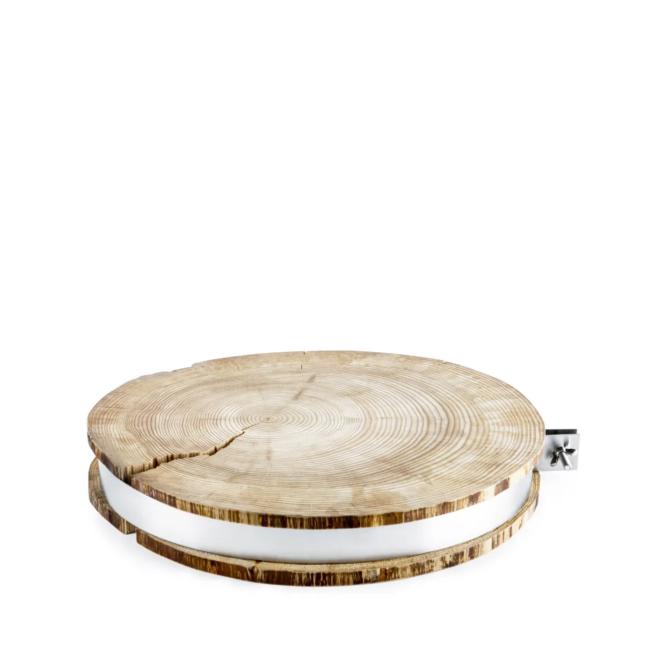 Tagliere In Larice E Acciaio 40 cm Knindustrie